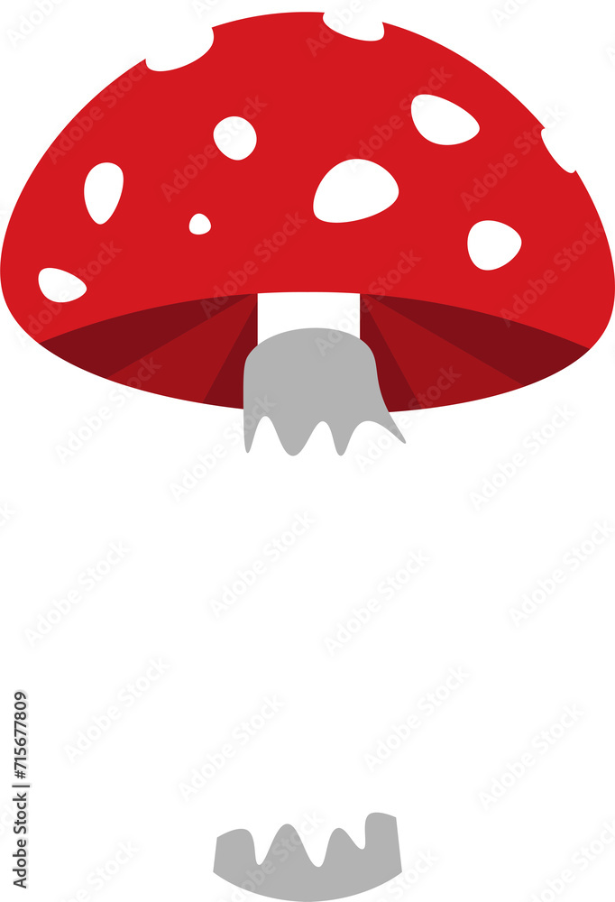 mushroom design illustration isolated on transparent background mushroom design illustration isolated on transparent background