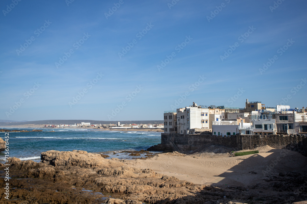 View on the city wall in the medina of Essaouira, Morocco