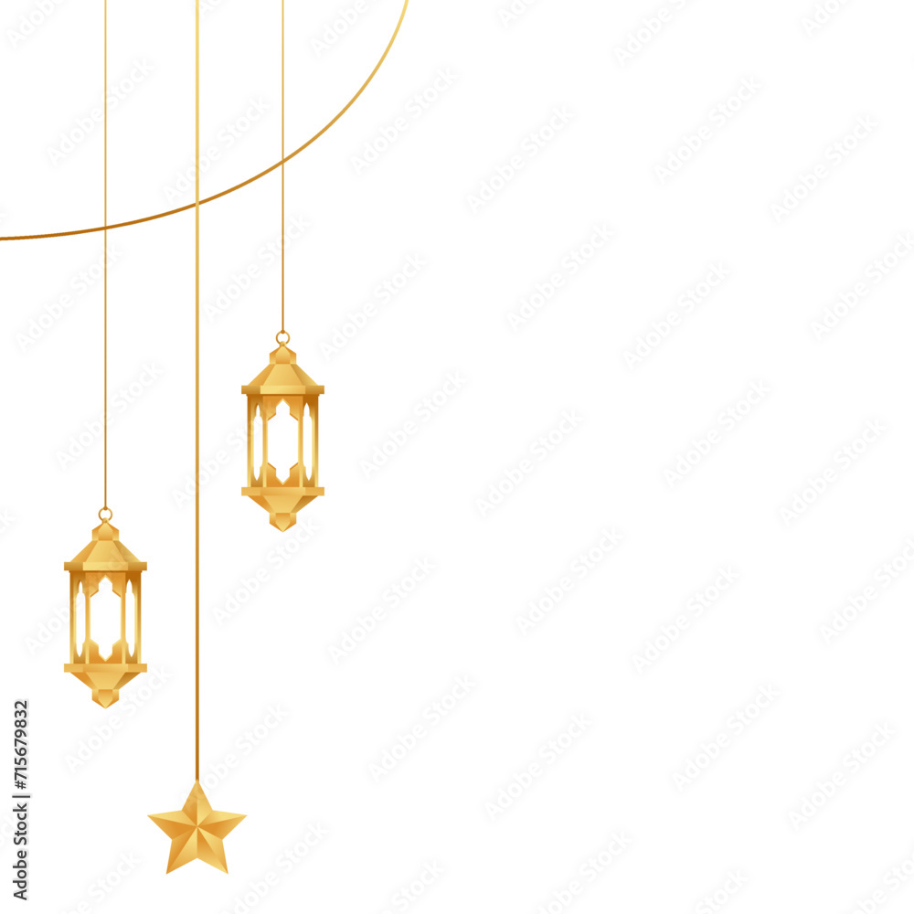 Islamic Lantern With Hanging Star Islamic Lantern With Hanging Star
