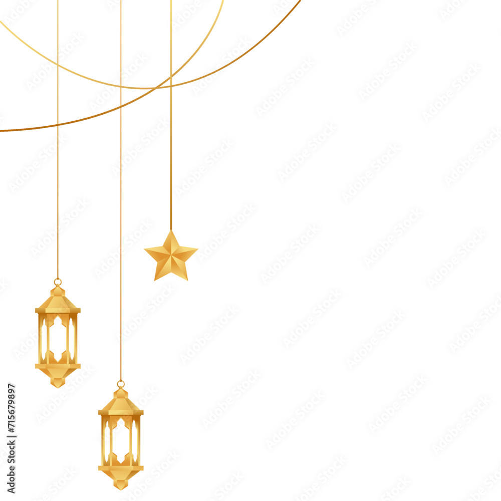 Islamic Lantern With Hanging Star Islamic Lantern With Hanging Star
