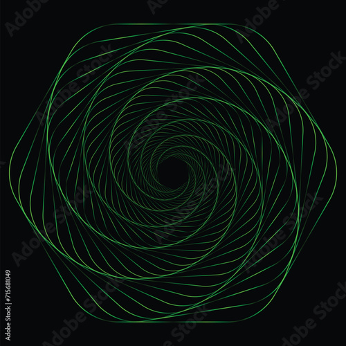 Gradient line art of basic shapes