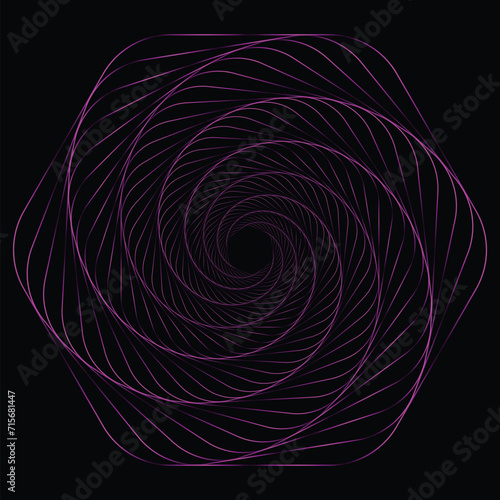 Gradient line art of basic shapes