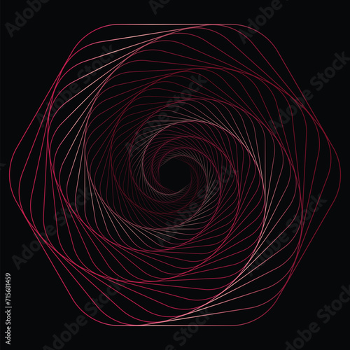 Gradient line art of basic shapes