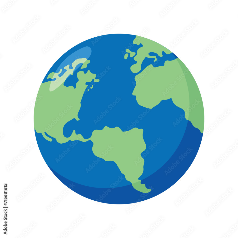 Earth globes isolated on white background. Flat planet Earth icon. Vector illustration. Earth globes isolated on white background. Flat planet Earth icon. Vector illustration.