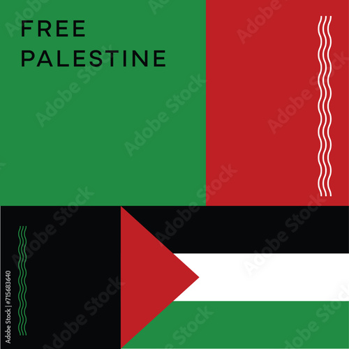 Free Palestine banner graphic poster vector