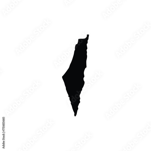 Gaza outline silhouette palestine country