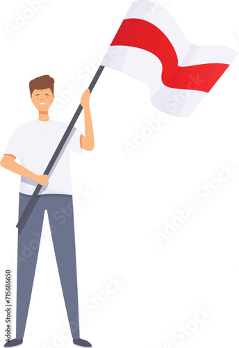 Boy belarus flag icon cartoon vector. Flag tourism. World border