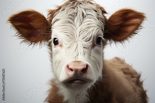 A gentle bovine stands tall, its snout and ears alert, embodying the beauty and majesty of the countryside