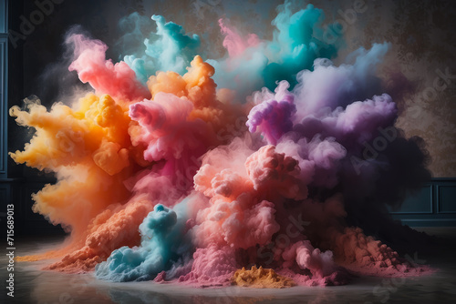 colored smoke, full spectrum, diffuse colored light. Rainbow Smoke Symphony. full spectrum, diffuse colored light