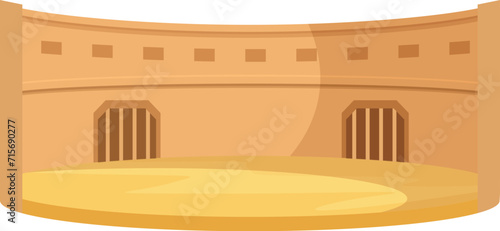 Coliseum icon cartoon vector. Stage capital stadium. Roman senate
