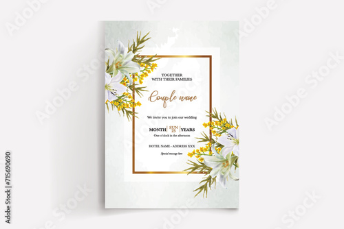 wedding card invitation templates set