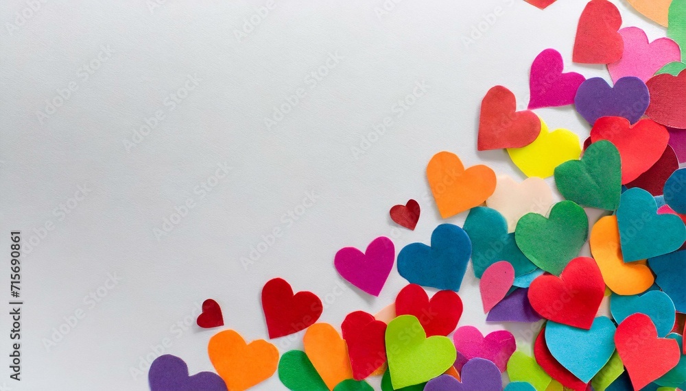 Heart confetti colorful Valentine's Day