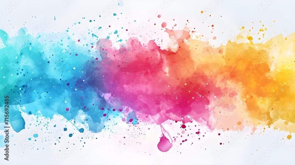 abstract colorful watercolor background with multicolor dots
