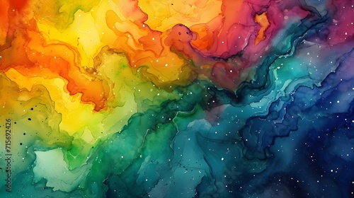 abstract multicolor watercolor background wallpaper design