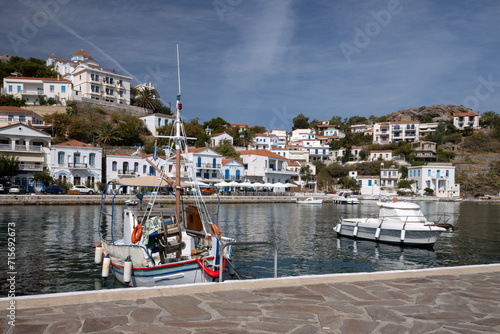 Enchanting port of Evdilos, Ikaria, island, Greece photo