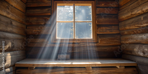 sunlight enters the bathhouse through the window