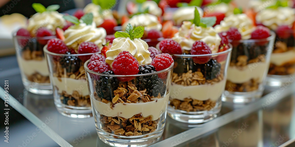 mini parfaits in small glasses for catering mini parfaits in small glasses for catering