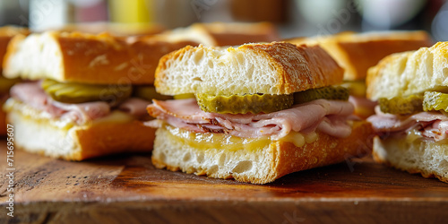 Mini Cuban Sandwiches with Pickles and Mustard