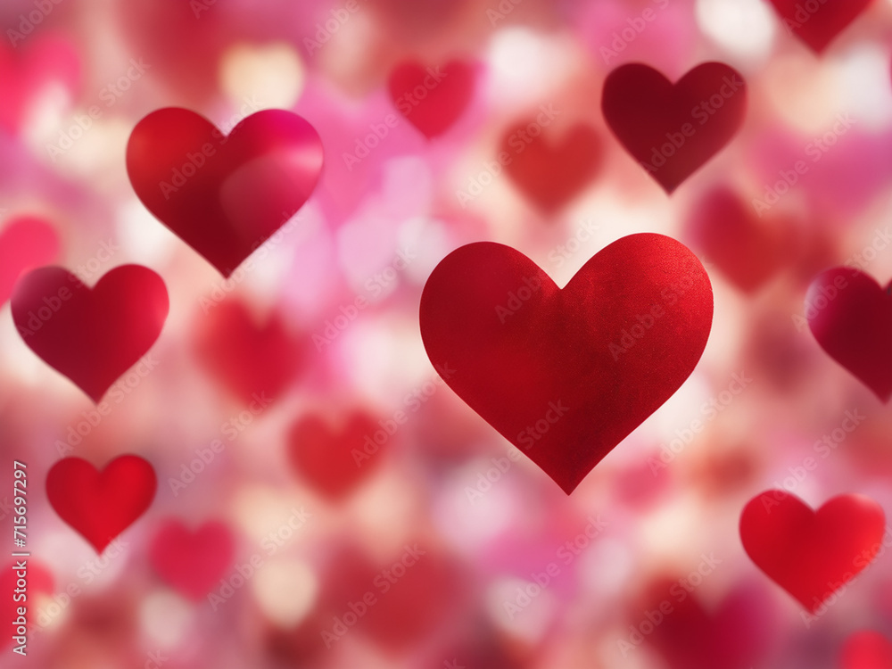 blurred hearts background - generated by ai blurred hearts background - generated by ai