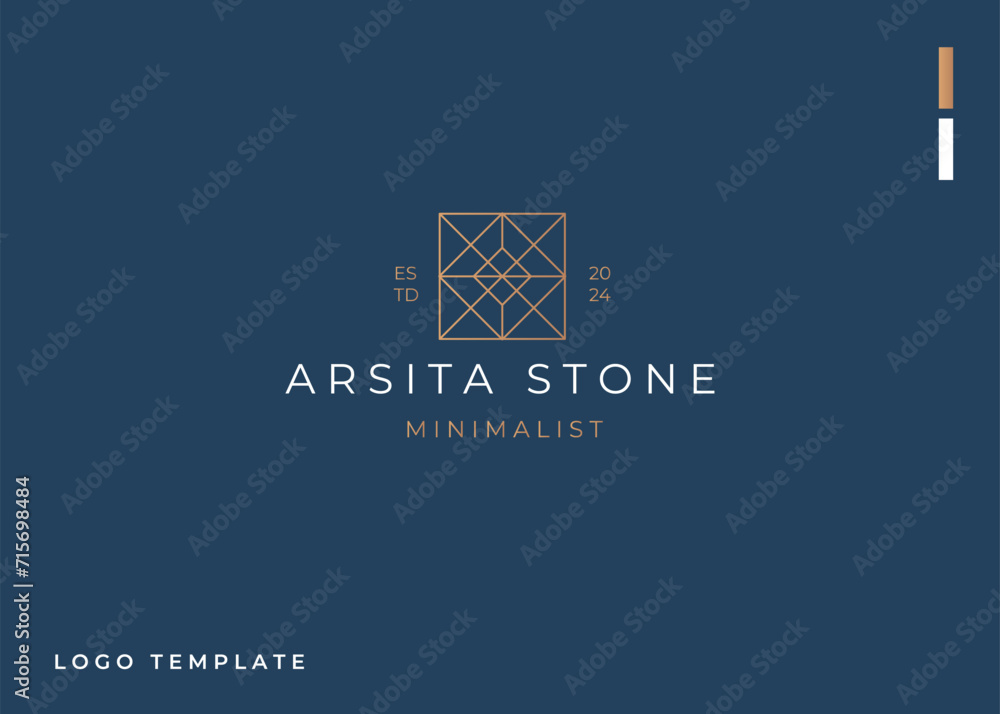 Minimal and luxury Geometric logo design template Minimal and luxury Geometric logo design template