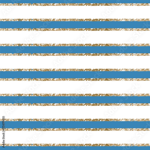 Colorful Stripes with golden lines seamless pattern 
