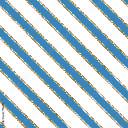 Colorful Stripes with golden lines seamless pattern 