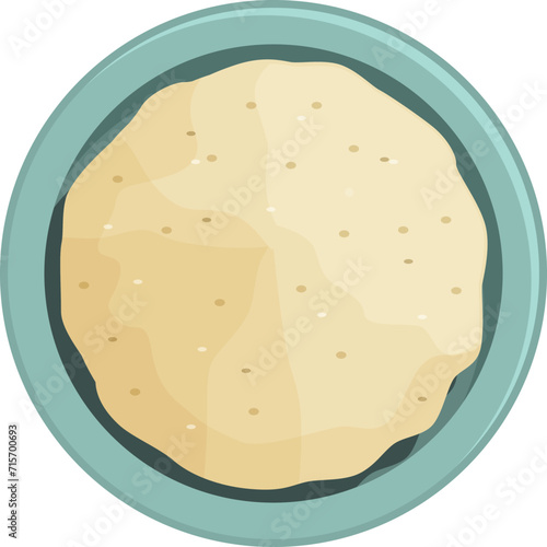 Top view powder pot icon cartoon vector. Tooth care. Dental oral