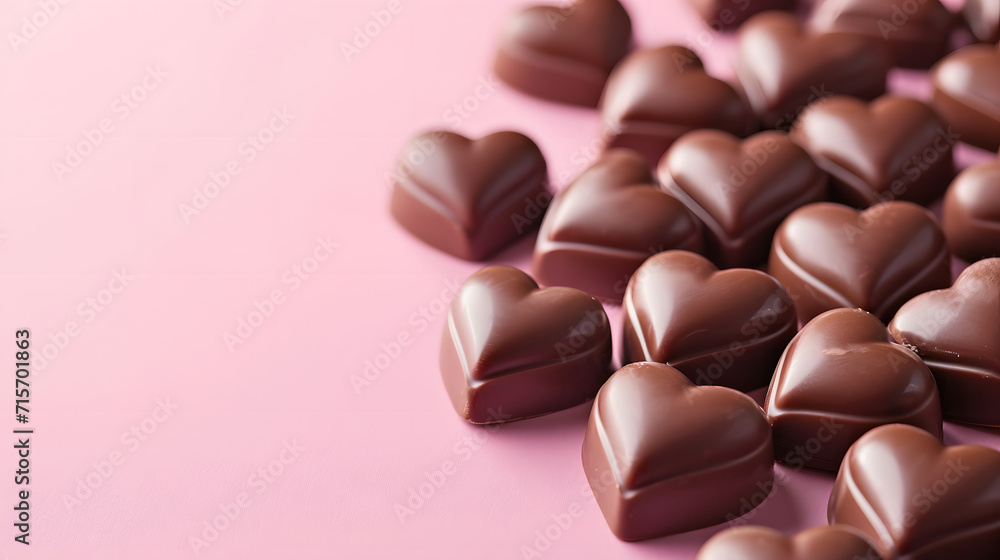 3d Valentine Day chocolate in pink, with heart, greeting, holiday, poster, celebration, love 3d Valentine Day chocolate in pink, with heart, greeting, holiday, poster, celebration, love
