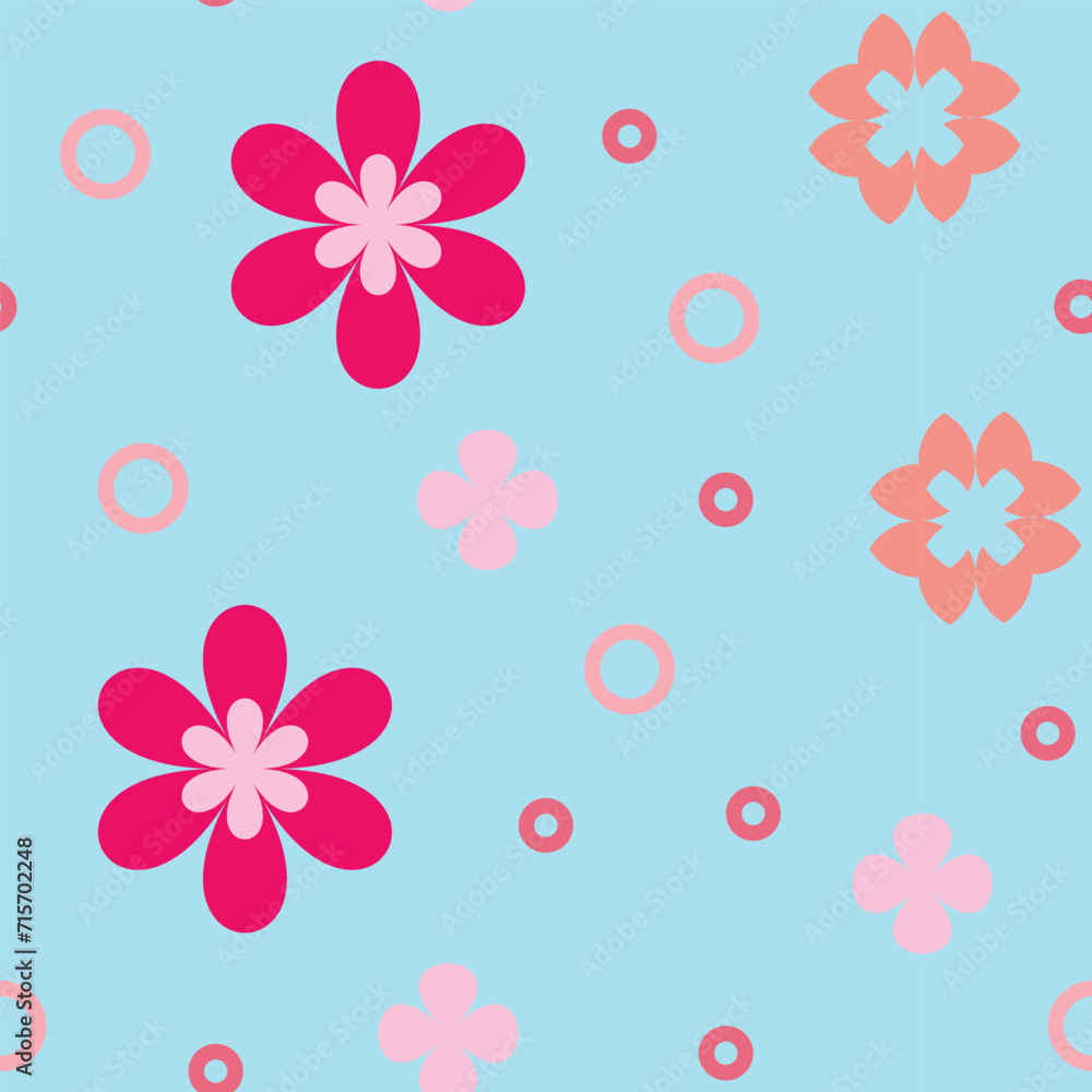 Abstract seamless flower pattern 