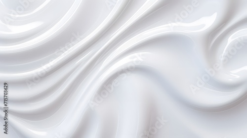Milk or whip cream like slick glossy plasticy white abstract background.  photo