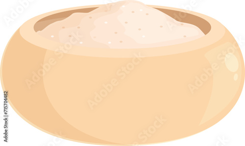 Skincare dental powder icon cartoon vector. Water beauty. Soda spoon
