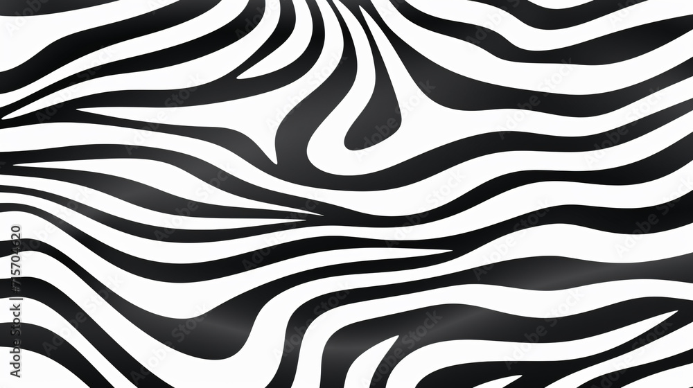 a black and white zebra print wallpaper, in the style of surrealistic distortion, freeform minimalism, rounded, psychedelic artwork, shaped canvas