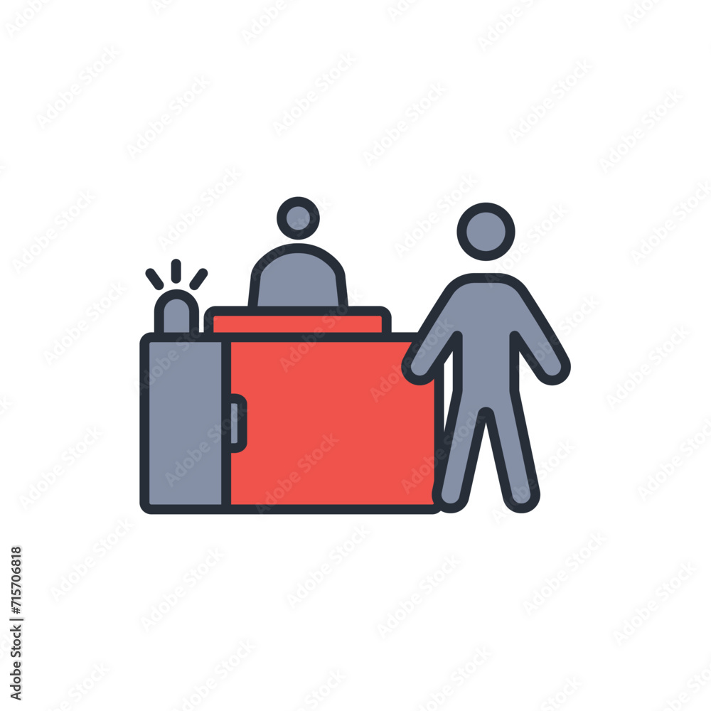 reception icon. vector.Editable stroke.linear style sign for use web design,logo.Symbol illustration. reception icon. vector.Editable stroke.linear style sign for use web design,logo.Symbol illustration.