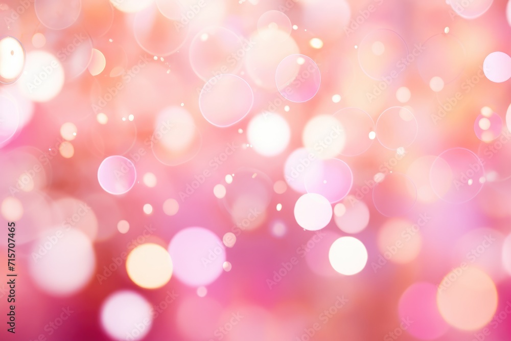 Beautiful Pink Bokeh Blurred Abstract Background for Decoration with Bright Colors