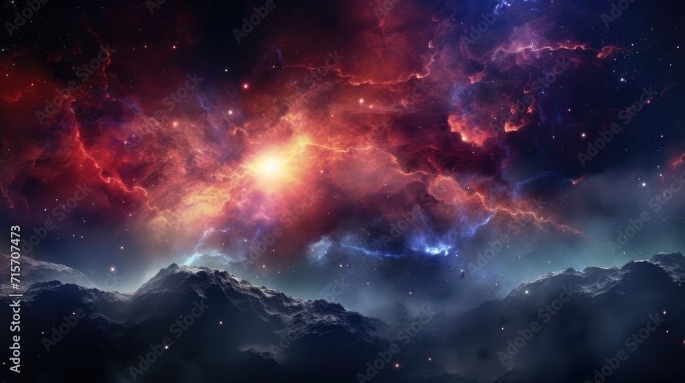 Deep Space Universe with Star Clusters and Nebulae - Stunning Astronomy Background with Elements