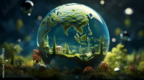 World environment day concept ecology protection environment, environmental protection background © ma