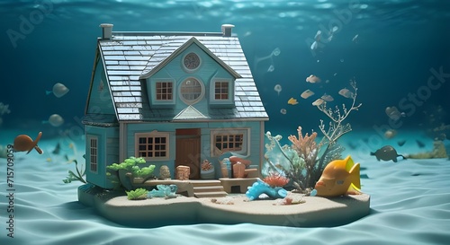 house under water