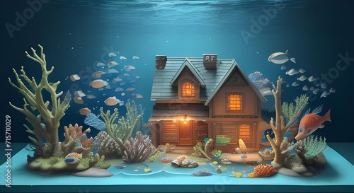 house under water