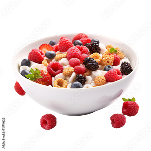 Fruits and cereal bowl 