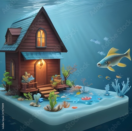 house under water