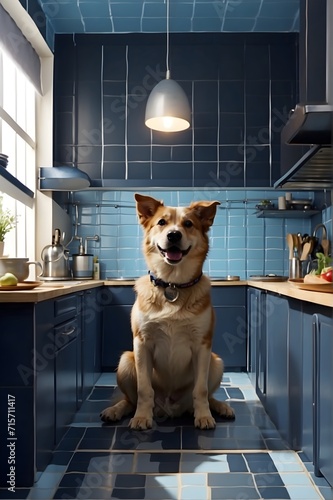 Chef Pawspectives  Culinary Canine Captured in Isometric Splendor. Generative AI
