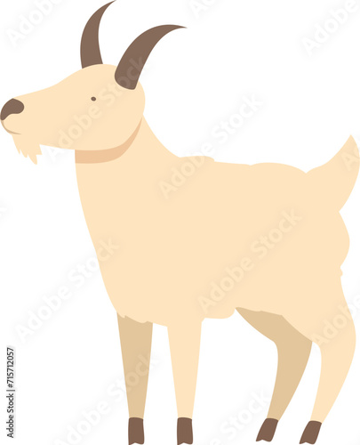 Goat animal icon cartoon vector. Pet food jug. Container food