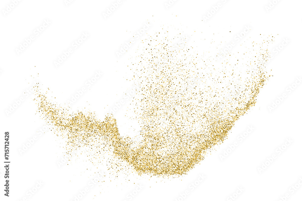 Gold Vector Texture Pattern on White Background. Light Golden Confetti. Yellow Illustration Backdrop. Design Element.	
