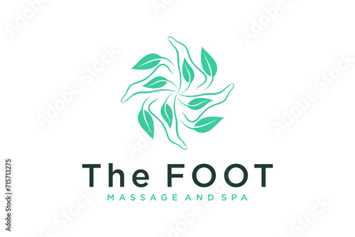 Virgin feet and nails beauty clinic logo design, women's body care and health.