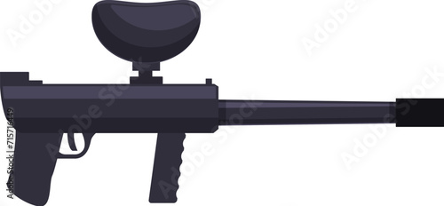Player gun paintball icon cartoon vector. Arena uniform. Mask play