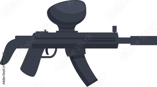Gun armed forces icon cartoon vector. Aim ball battle. Player military