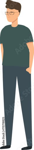 Visual impairment boy icon cartoon vector. Reading street. Person man