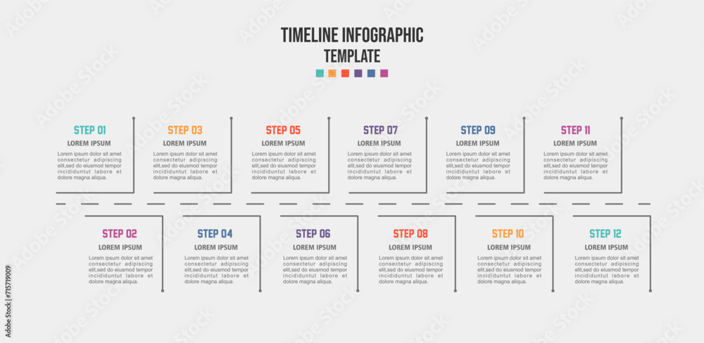 Infographic template for business. 12 Months modern Timeline Roadmap diagram calendar. Infographic template for business. 12 Months modern Timeline Roadmap diagram calendar.