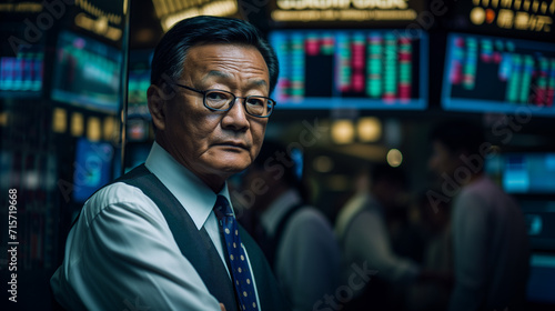 asian senior businessman in stock market © Andreas