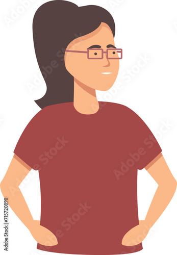 Stick partly people icon cartoon vector. Reading eyeglasses. Street person